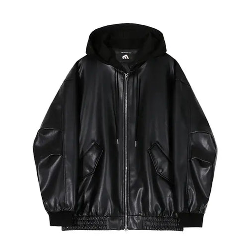 Load image into Gallery viewer, Men&#39;s Hooded Leather Jackets
