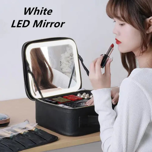 Load image into Gallery viewer, LED Light Cosmetic Bag
