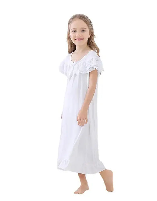 Load image into Gallery viewer, Girls Short Sleeve Pajama Dress
