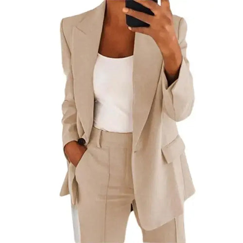 Load image into Gallery viewer, Solid Color Blazer Long Sleeve
