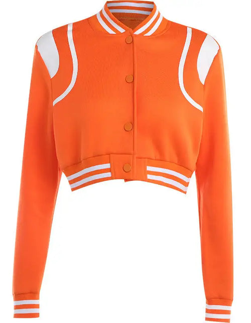 Load image into Gallery viewer, Cropped Varsity Jacket
