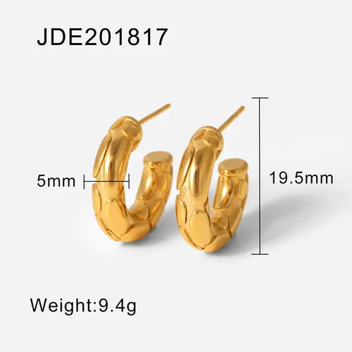 Load image into Gallery viewer, 18K Gold Plated Hoop Earrings
