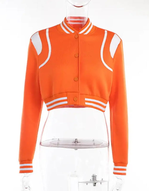 Load image into Gallery viewer, Cropped Varsity Jacket
