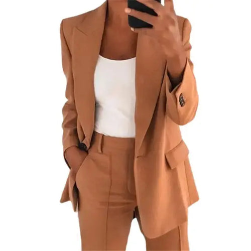 Load image into Gallery viewer, Solid Color Blazer Long Sleeve
